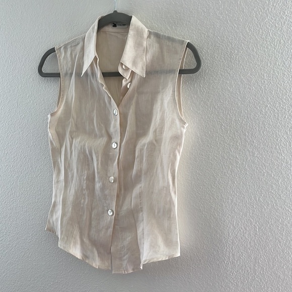 Lanificio Colombo linen button down shirt sz 40 NWOT - Picture 2 of 8